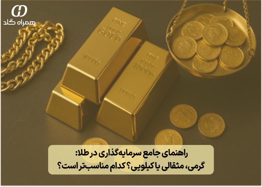 تصویر شاخص: راهنمای جامع سرمایه‌گذاری در طلا: گرمی، مثقالی یا کیلویی؟ کدام مناسب‌تر است؟