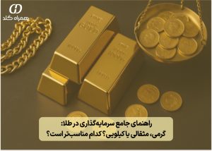 تصویر شاخص: راهنمای جامع سرمایه‌گذاری در طلا: گرمی، مثقالی یا کیلویی؟ کدام مناسب‌تر است؟